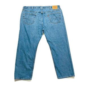 Levi's 505 Regular Fit Straight Leg Jeans Red Tab Medium Wash Denim W48xL30 NWOT